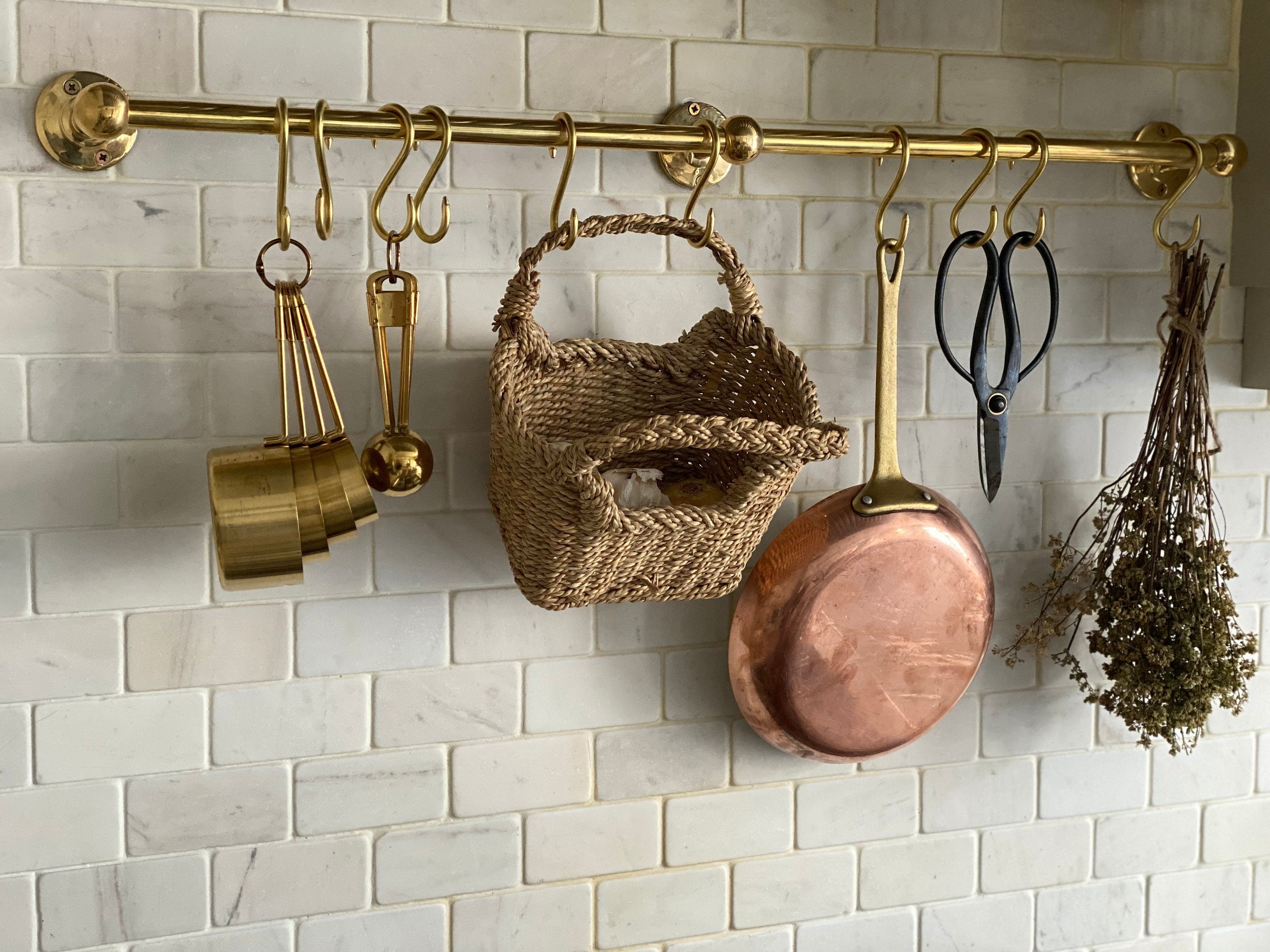 Handmade Brass Kitchen Organization